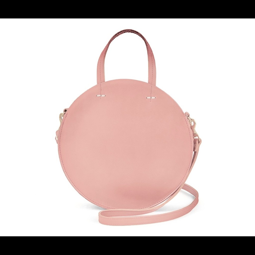 Clare V Petit Alistair Petit Handbag pink round clutch or Crossbody purse